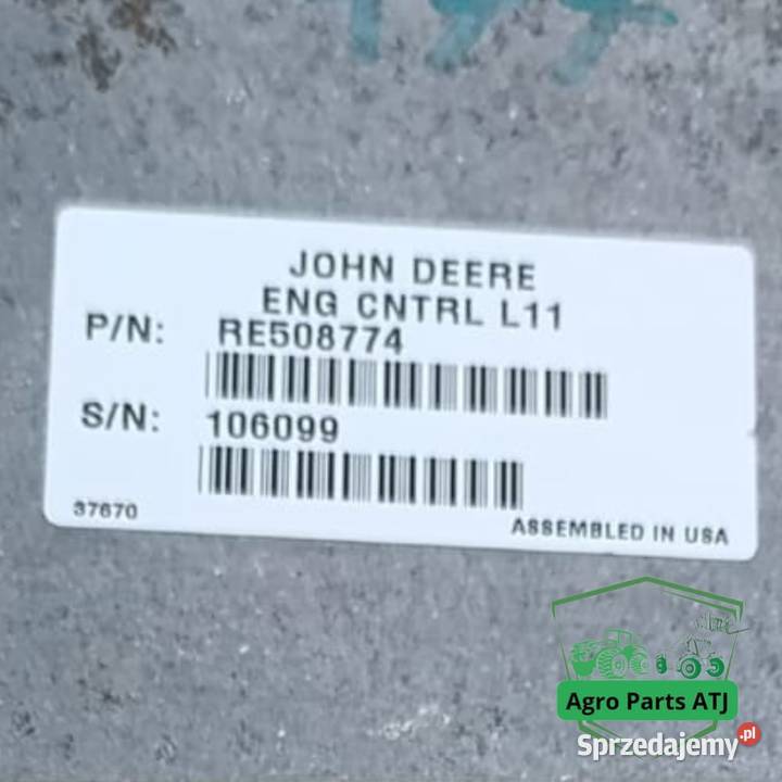 Sterownik silnika RE508774 CD6068 John Deere podlaskie Ciechanowiec