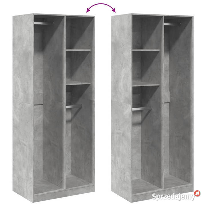 Szafa szarość betonu 80x50x200 WM3307759 mazowieckie Warszawa