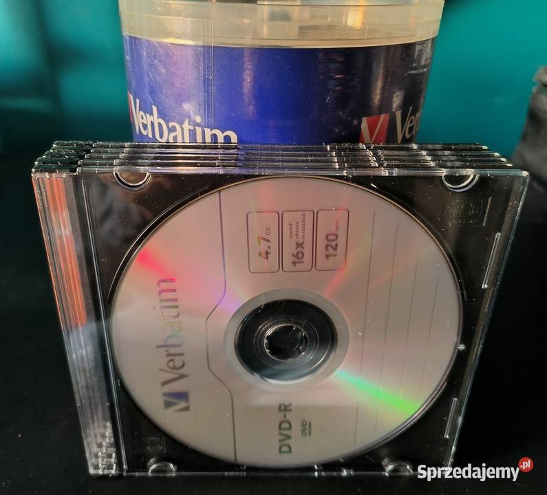 Płyty DVDR Verbatim 100 5 sztuk NOWE w folii DVD-R/RW Tychy