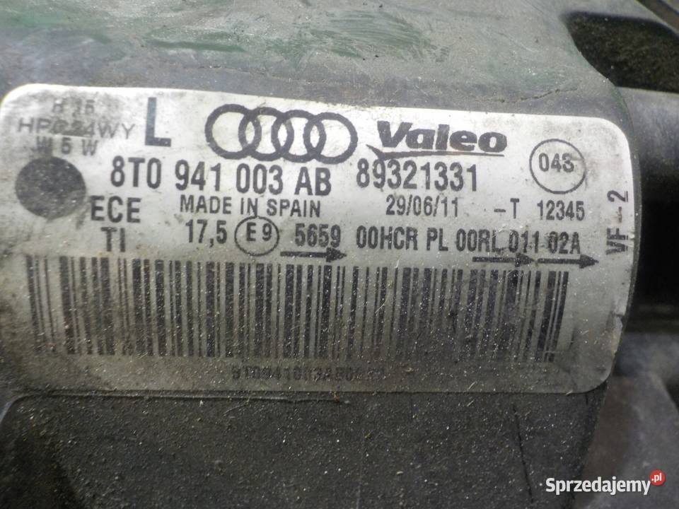 AUDI A5 8T SLINE 20 TFSI 10r 5D lampa lewa przod Lampy przednie Suków sprzedam