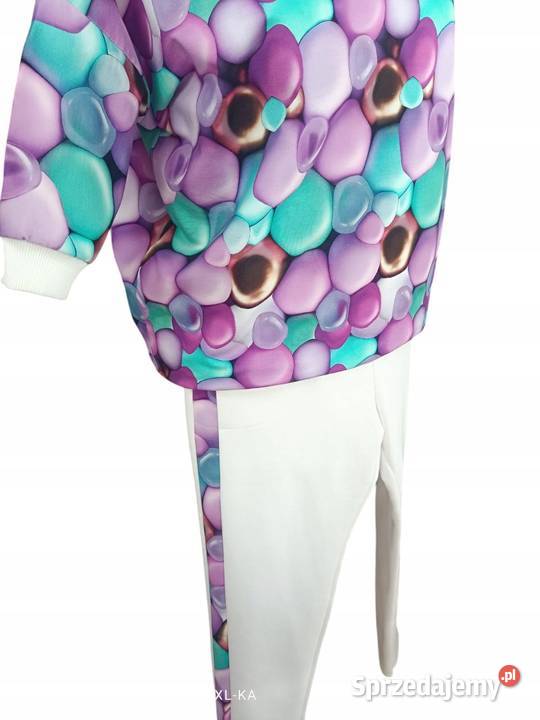 Komplet dres BAWEŁNASPODNIE LAMPAS BLUZA LXL kolorowy Wieluń