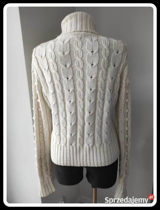 Rozpinany sweter golf akryl wełna 40 L George mazowieckie Płock