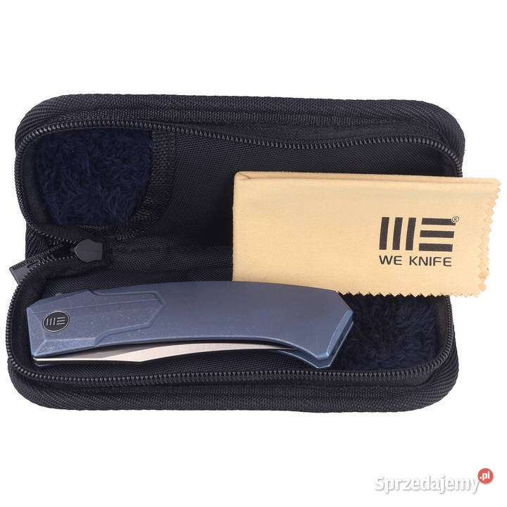 Nóż składany WE Knife Shuddan Blue Titanium Akcesoria, narzędzia i noże Turystyka Warszawa