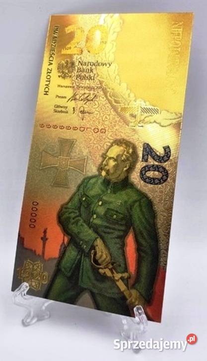 ZŁOTY Banknot Piłsudski Bitwa Warszawska Sosnowiec