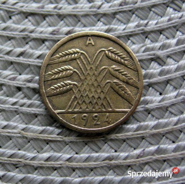 Niemcy Weimar 5 Rentenpfennig 1924r A wielkopolskie Kalisz