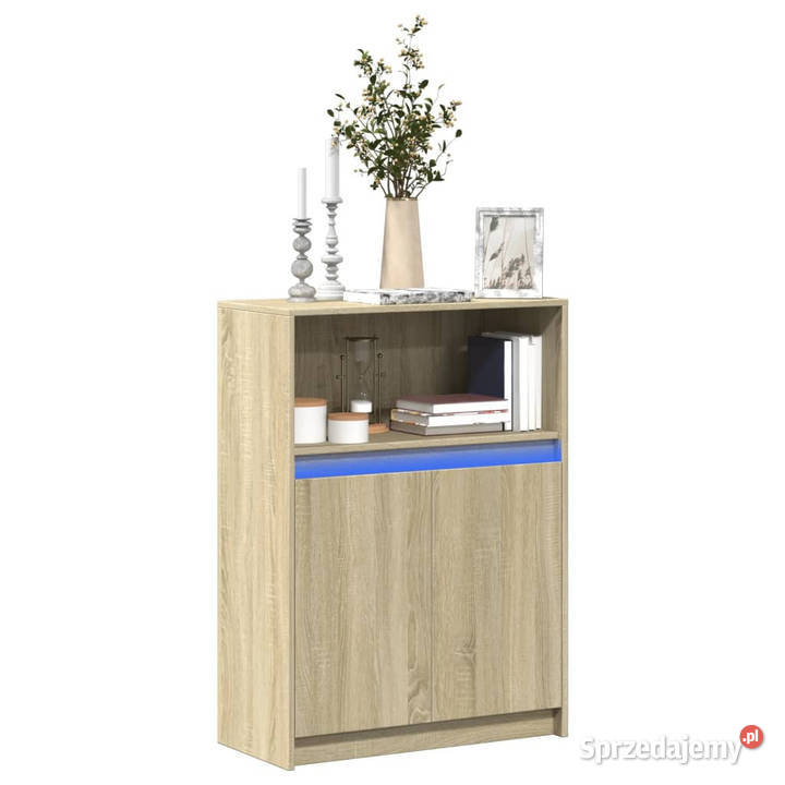 Szafka z LED dąb sonoma 72x34x100 materiał Warszawa