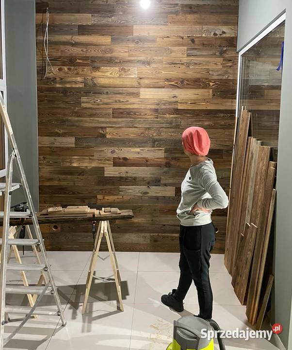Stare drewno deski na ścianę z rozbiórki stodoły sprzedam