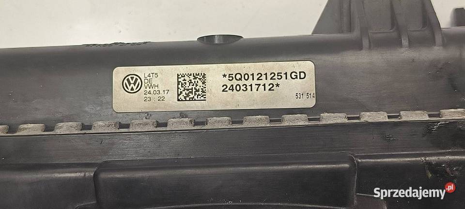 CHŁODNICA WODY SKODA OCTAVIA III 5Q0121203CN Lipno sprzedam