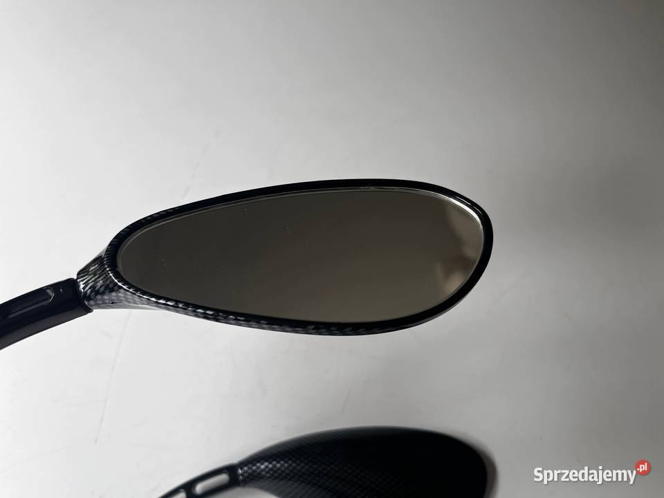 Motocyklowe lusterko lusterka łezka carbon gwint Łobżenica