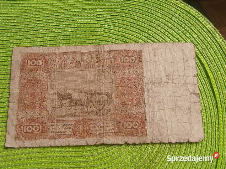 banknot polski 100 złotych z 1947r podlaskie Łomża sprzedam