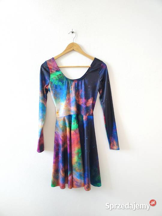 GALAXY RAINBOW LONG SLEEVE Black Milk Sukienka Jasło