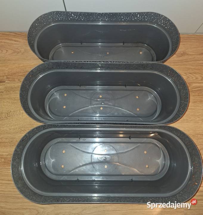 3x Skrzynie balkonowekwietniki