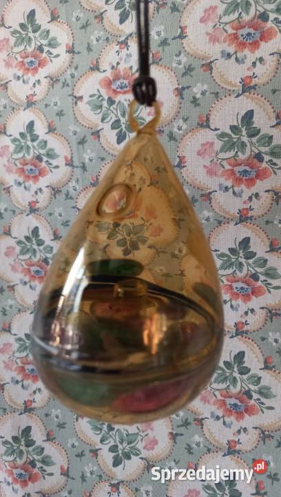 Vintage lampka olejna ze szkła artystycznego