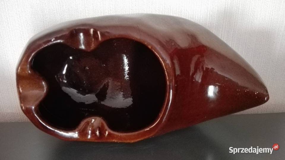 Popielnica Bucik ceramika kamionka PRL Warpechy Stare