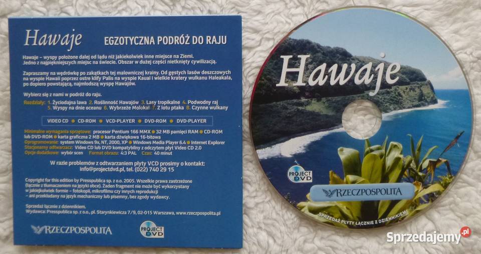 Film VCD Hawaje Egzotyczna podróż do raju Warszawa