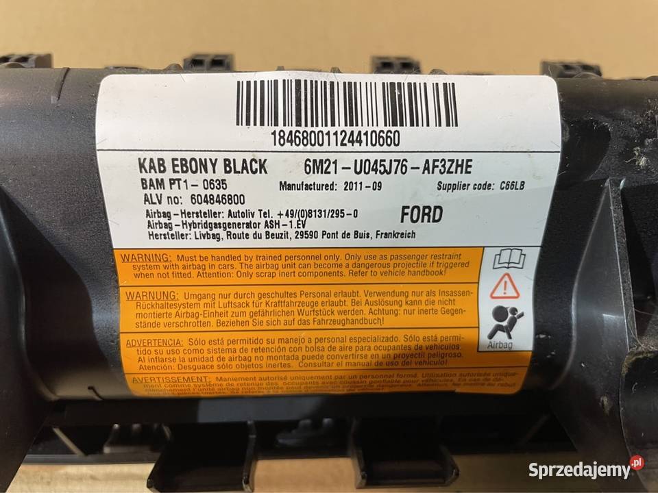 6M21U045J76 poduszka kolanowa ford galaxy mk3 zachodniopomorskie Szczecin sprzedam