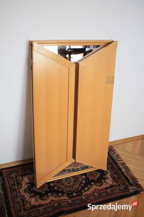 Drewniane lustro SZLIFOWANE rozkładane Góra