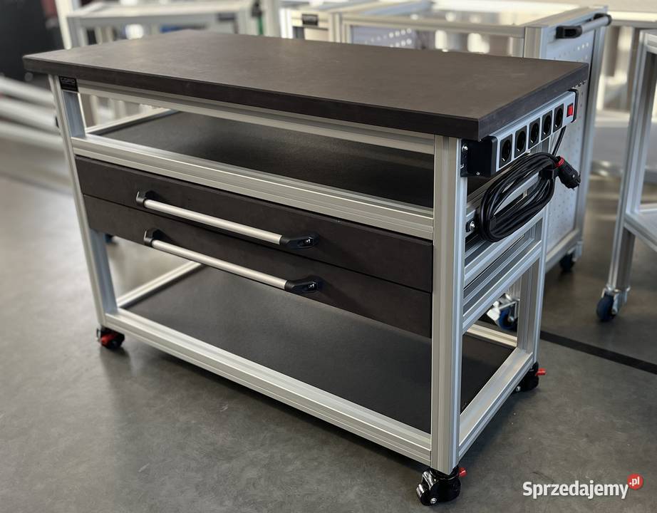 Wózek Stół aluminiowy pod niewielkie maszyny