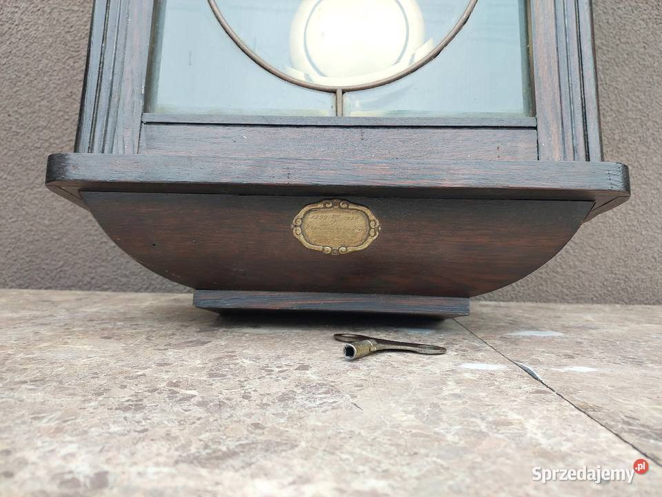 Stary zegar ścienny gabinetowy PHS 1924r ładny
