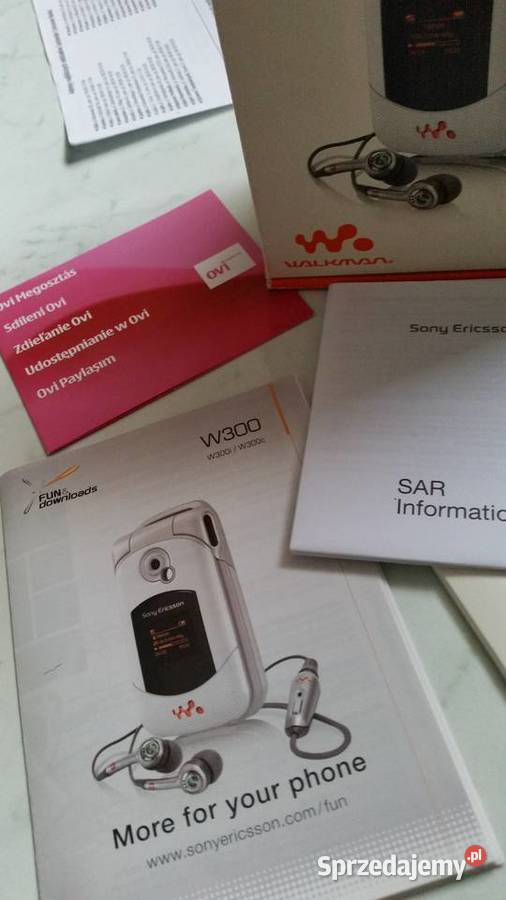 Instrukcja i plyta W300 PC SuitePC Sony Ericsson Puławy