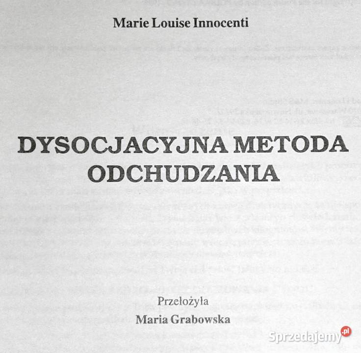 Dysocjacyjna metoda odchudzania Marie Louise Chełm