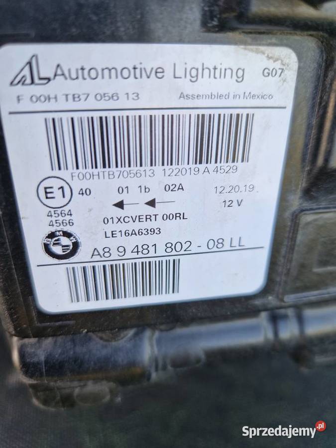 BMW X7 G07 Laser led ORG EU Lampy przednie podkarpackie