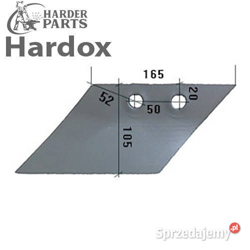 Lemiesz przedpłużka HARDOX 22603L części do nieuszkodzony Suwałki