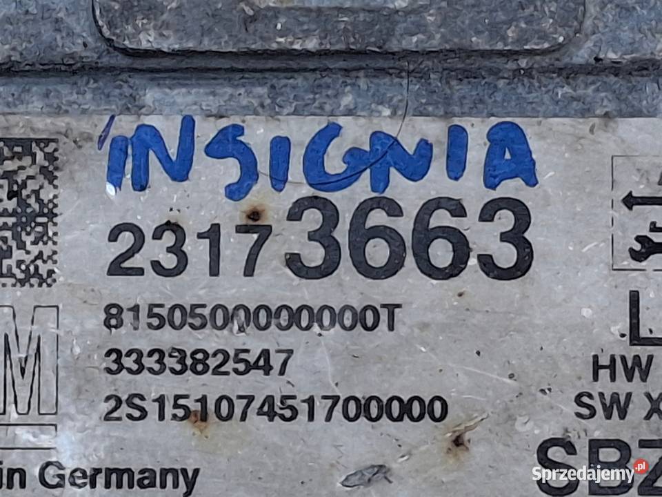 OPEL INSIGNIA MODUŁ RADAR MARTWEGO POLA 23173663