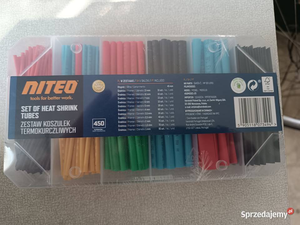 Koszulki termokurczliwe zestaw 450