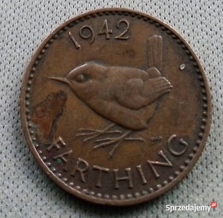 WIELKA BRYTANIAFARTHING1942 r PTAK Numizmatyka Legionowo