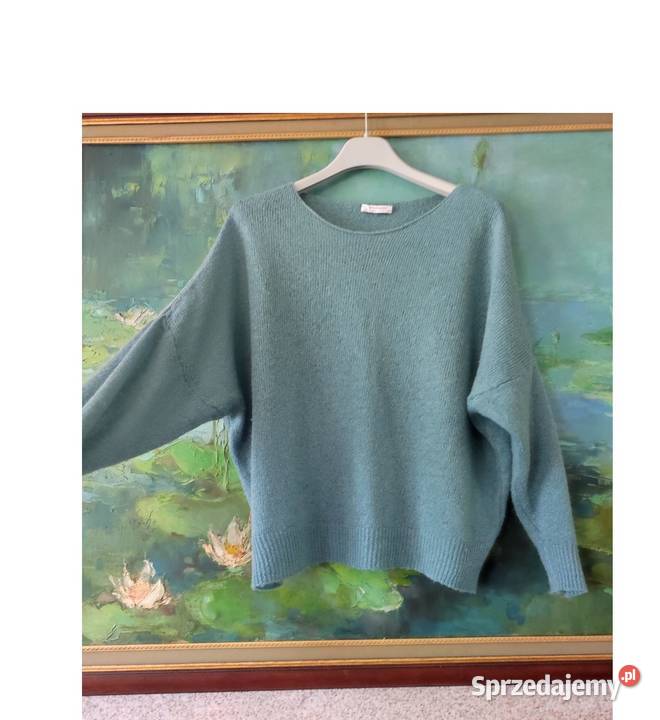 sweter Zara turkusowy morski zielony mięciutki sprzedam