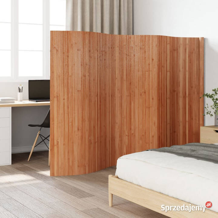 Parawan brązowy 165x400 bambusowy WM376999 Warszawa sprzedam
