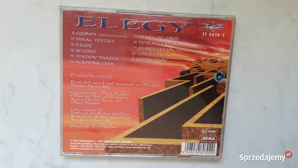 ELEGY State Of Mind 1997 CD Puławy