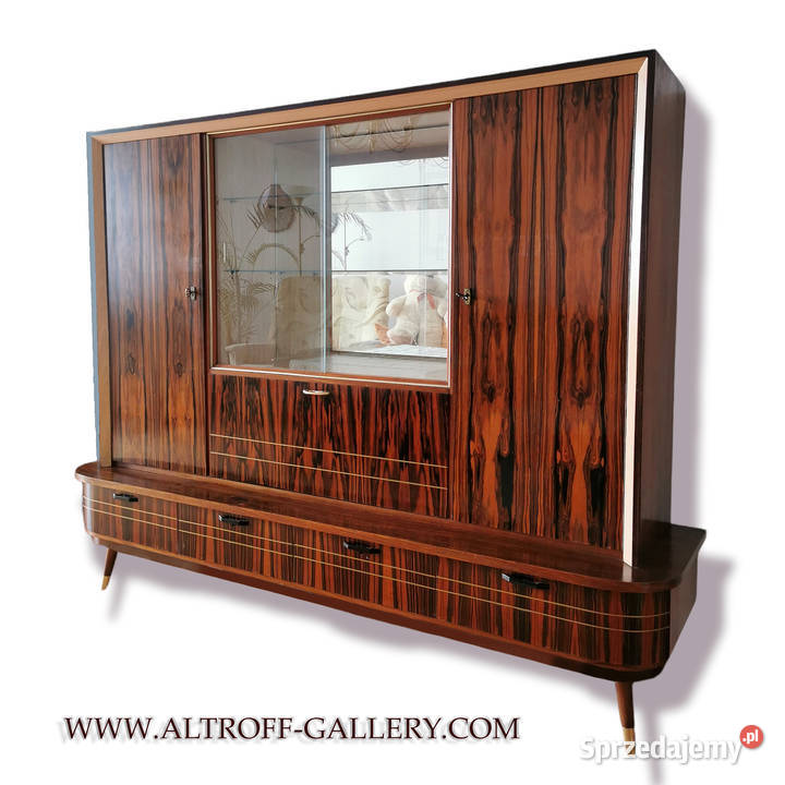 Designerska szafa salonowa lata 19501960 heban Wrocław