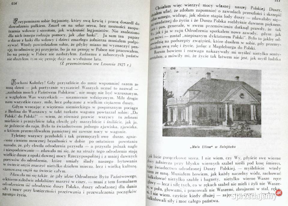 Józef Piłsudski o sobie z pism rozkazów i miękka Chełm sprzedam