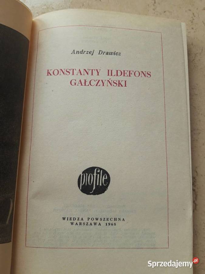 Konstanty Ildefons Gałczyński Andrzej Drawicz WP Antykwariat Bielsko-Biała