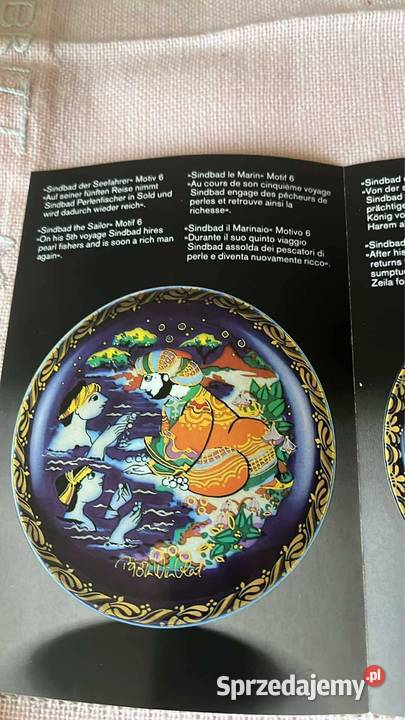 Talerzyk Rosenthal Z serii Sindbad Żeglarz Porcelana i szkło Gdańsk