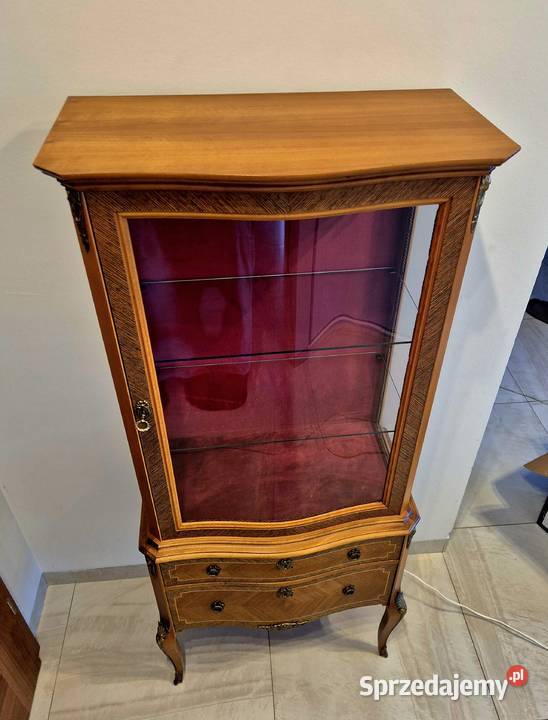 Witryna z intarsjami w stylu Ludwikowskim Rokoko Meble