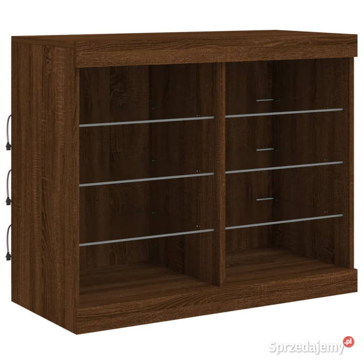Szafka z oświetleniem LED brązowy dąb 81x37x67 mazowieckie Warszawa