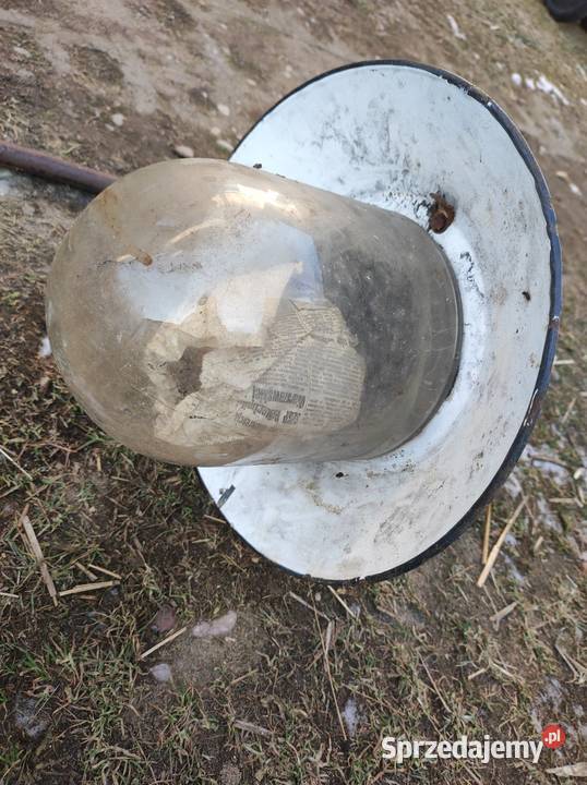 Stara lampa wisząca zewnętrzna na chodnik retro Radomsko