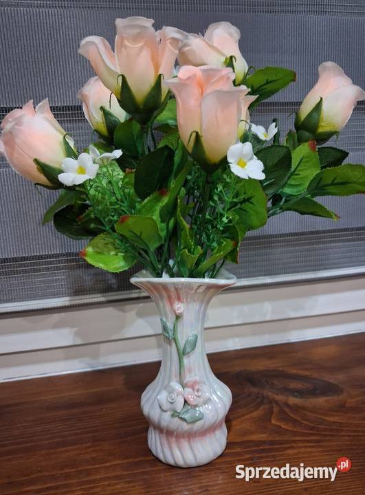 Wazonik z porcelany iryzowanej PRL Stan idealny Dębica sprzedam