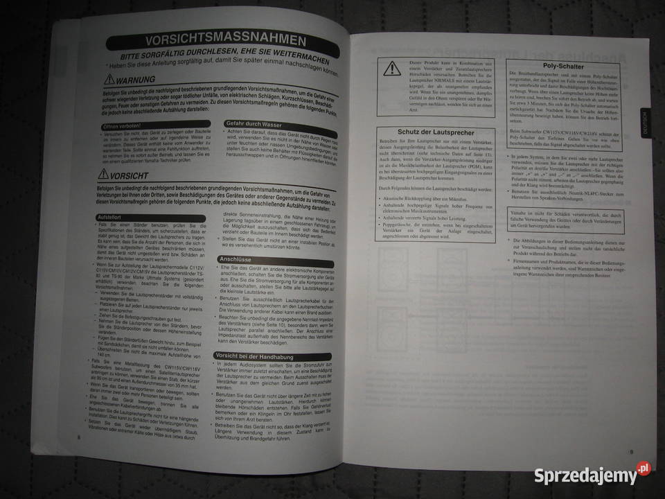 YAMAHA Owners Manual C112V C115V C215V 10V 12V