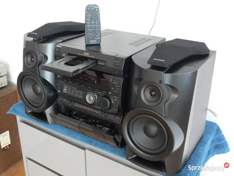 Mocna wieża Sony RX50 pilot kolumny WYSYŁKA Katowice