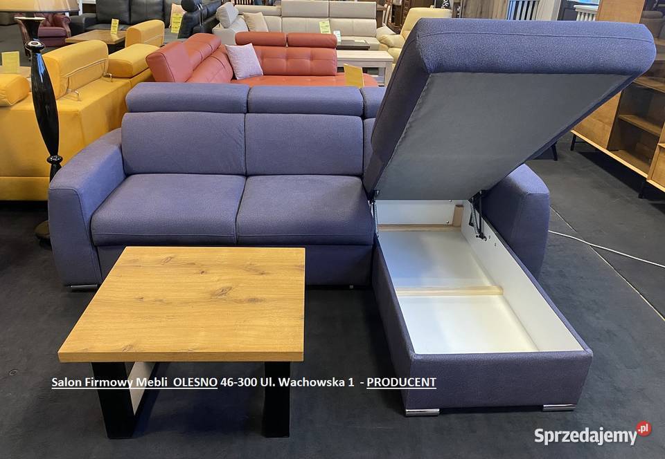 Nowy Narożnik 180x240 ze Spaniem NOVARA Tkanina Olesno