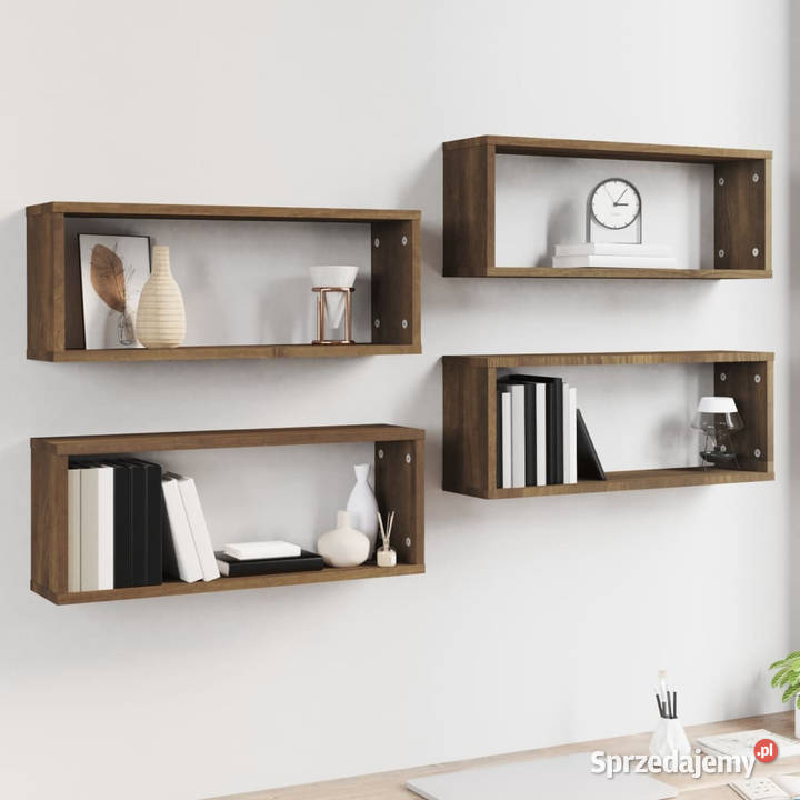 Półki ścienne 4 brązowy dąb 60x15x23 WM815931 Warszawa