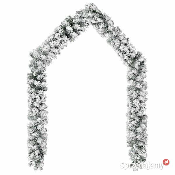 vidaXL Świąteczna girlanda pokryta śniegiem Warszawa