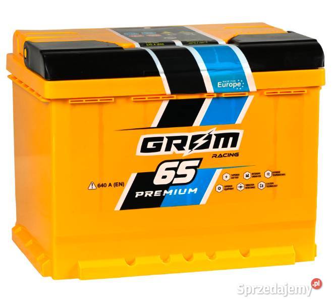 Akumulator Grom Racing 65Ah 640A EN PRAWY PLUS warmińsko-mazurskie Elbląg