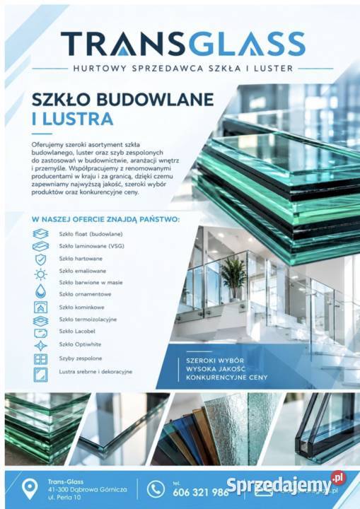 TRANSGLASS HURTOWA SPRZEDAŻ SZKŁA BUDOWLANEGO I Usługi Dąbrowa Górnicza