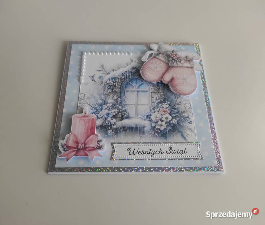 Kartka ręcznie robiona handmade świąteczna Boże Antyki, Sztuka, Kolekcje Łódź