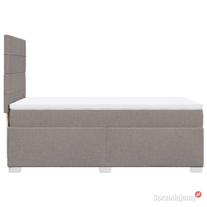 Łóżko kontynentalne z materacem taupe tkanina 90cm Warszawa sprzedam